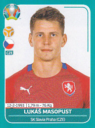 Lukas Masopust Czech Republic samolepka EURO 2020 #CZE23